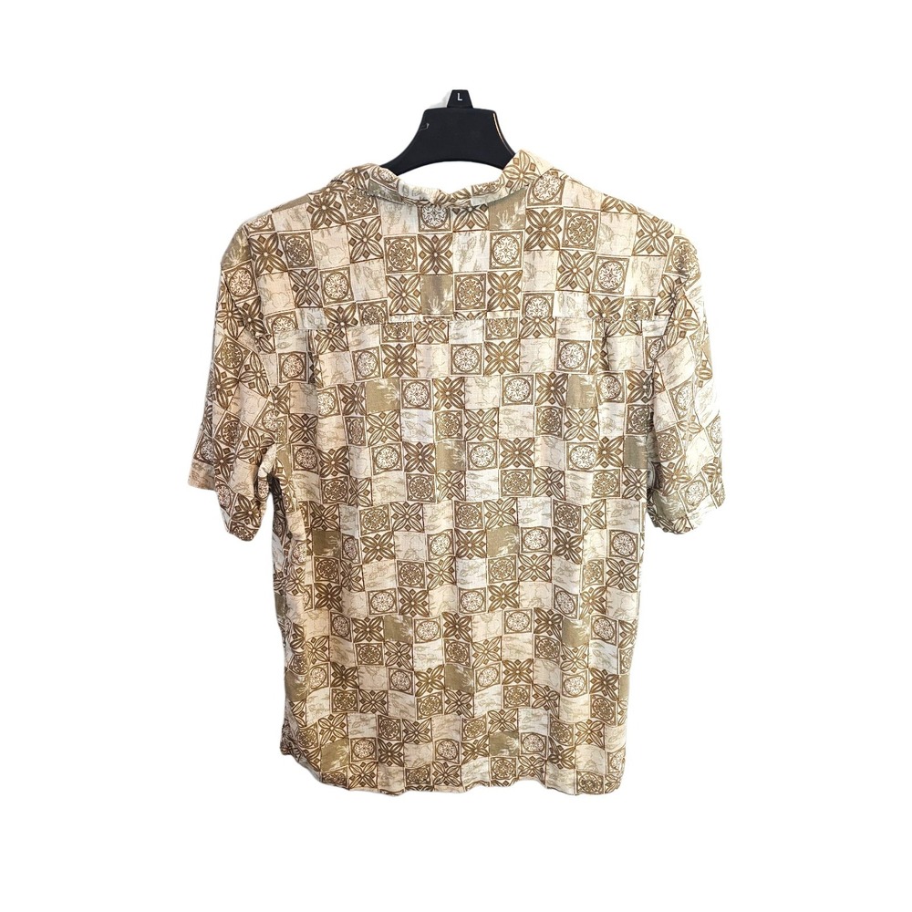 George Linen Blend Button Shirt Men's Large Summer Party Barbecue Tropical‎ - Picture 5 of 6